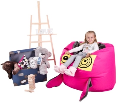 Dětský sedací vak Lulu v růžové barvě