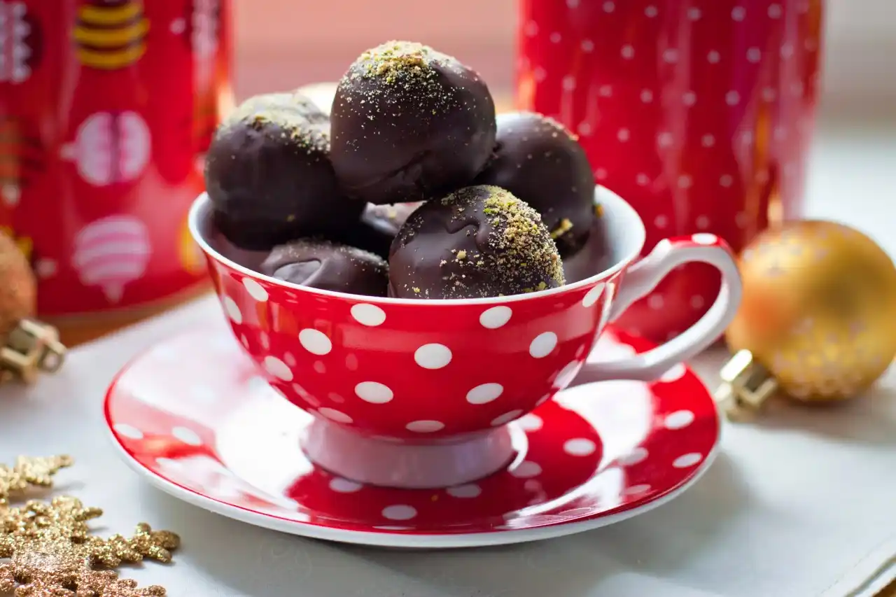 Kaštanové lanýže v čokoládě