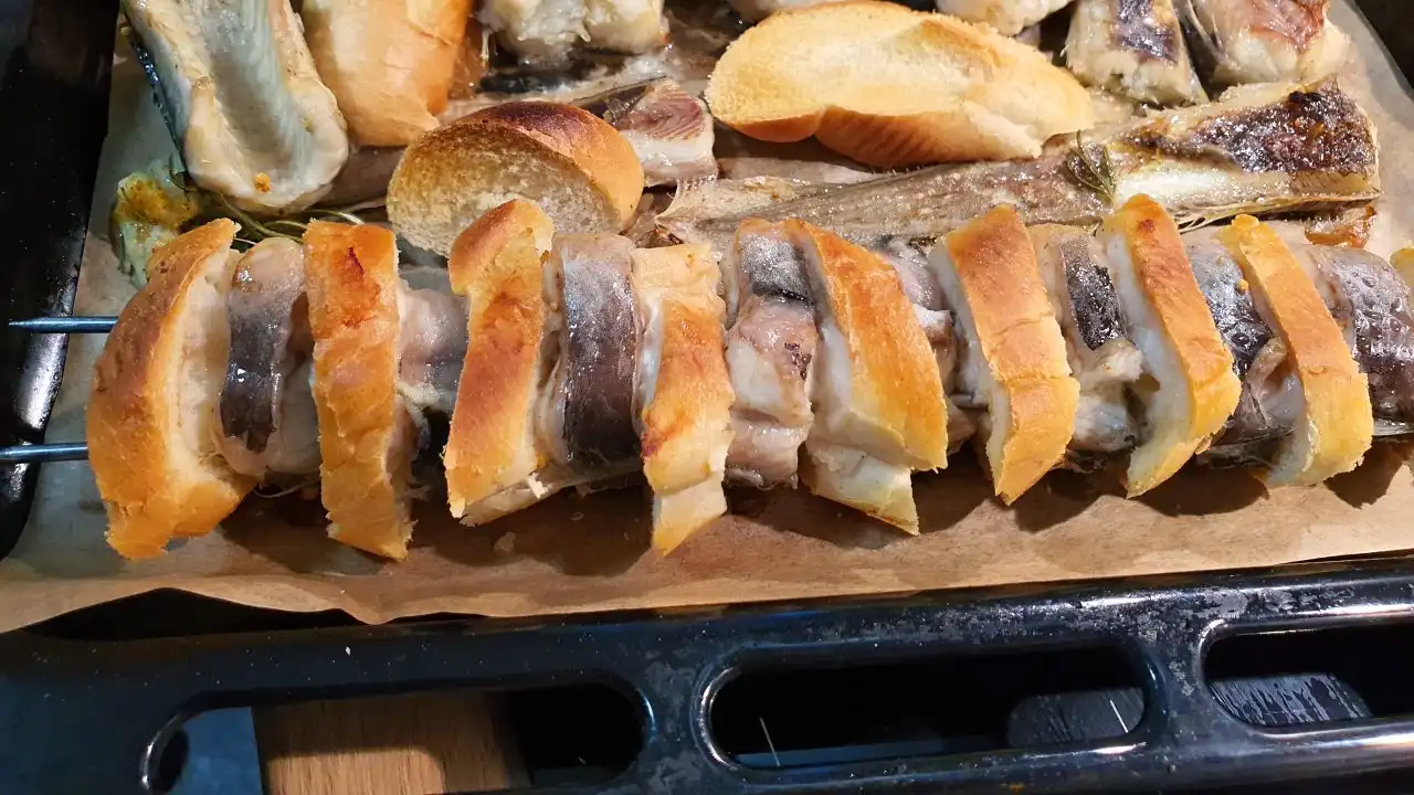 Rybí špízy z úhoře