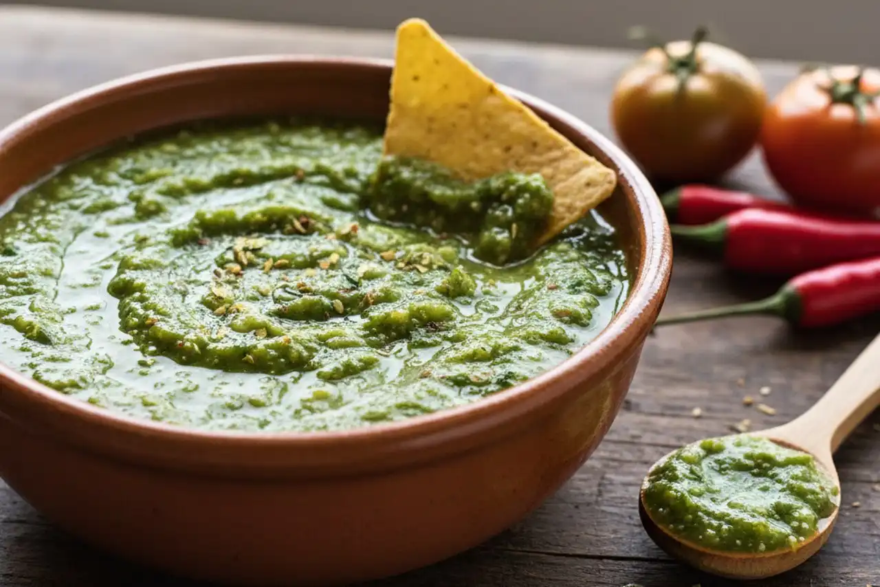 Salsa verde ze zelených rajčat