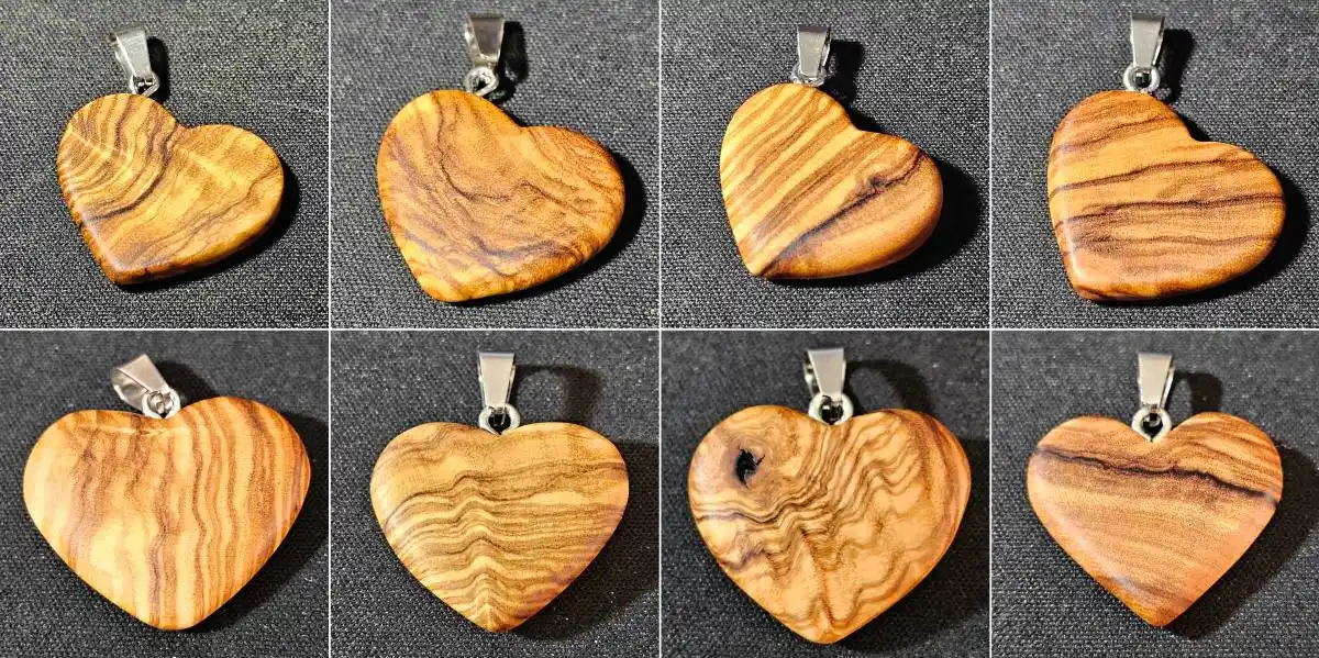Dřevěná srdíčka - dřevěný přívěsek