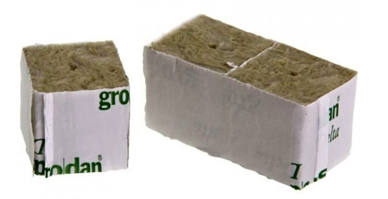 sadbovací kostky z minarální vaty značky Grodan