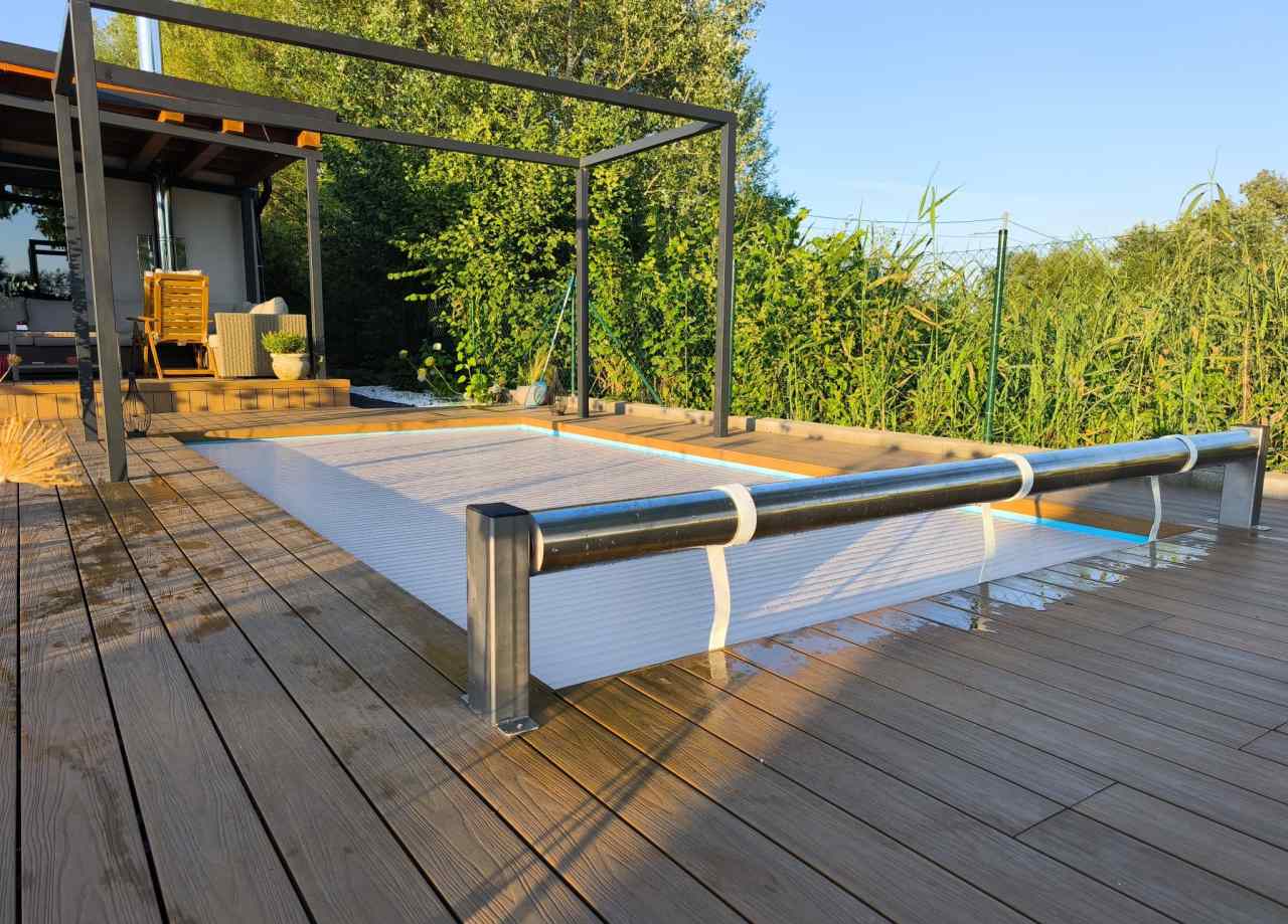 Lamelové zakrytí bazénů