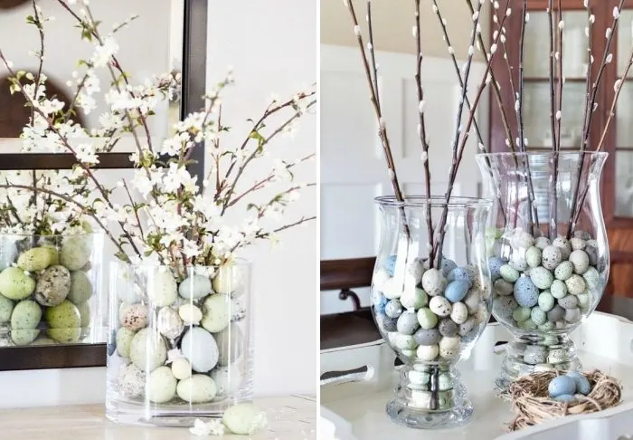 Velikonoční dekorace ze sklenic