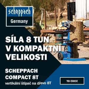 Garland Scheppach Compact 8 T je vertikální štípač na dřevo