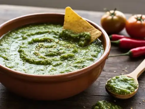 Salsa verde ze zelených rajčat: pikantní mexická omáčka