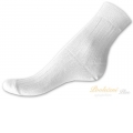 Bílé ponožky bambusové 35/37 žebro