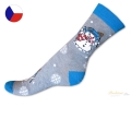 Vánoční ponožky Sněhulák modrý 42/43