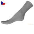 100% bavlněné ponožky šedé žebro 35/37