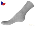 100% bavlněné ponožky světle šedé žebro 35/37