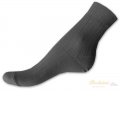Bambusové ponožky s lycrou tm. šedé žebro 35/37